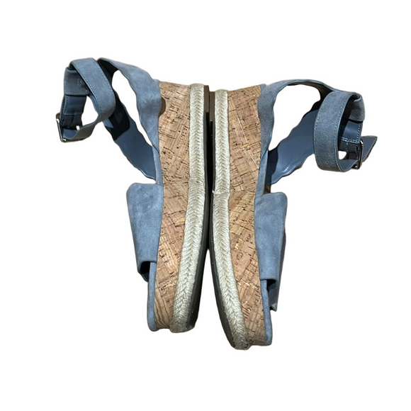 Marc Fisher Espadrille Blue Wedge Sandals Women’s Size 10 Shoes - Picture 7 of 10